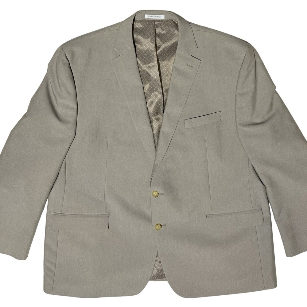 Lauren Ralph Lauren Blazer Men 50R Rayon Blend Two Button Notched Lapel Tan